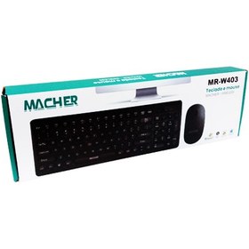 تصویر کیبورد و موس بی سیم Macher MR-W403 ا Macher MR-W403 Wireless Mouse And Keyboard Macher MR-W403 Wireless Mouse And Keyboard
