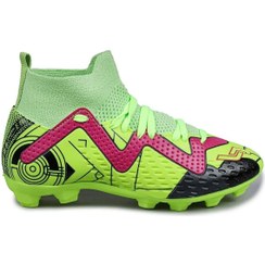 تصویر کفش فوتبال مردانه نئون سبز مدل 30226 Fg V3 برند jump 30226 Fg Men's Neon Green Football Cleats V3