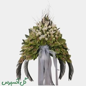 تصویر تاج گل تبریک نسترن کد ۰۳ 