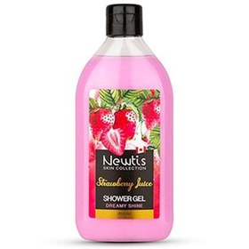 تصویر شامپو بدن کرمی توت فرنگی نیوتیس|Newtis Strawberry Creamy Shower Gel 