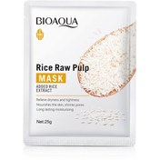 تصویر ماسک ورقه ای صورت آبرسان پوره برنج بایوآکوا ا Bioaqua Rice Raw Pulp Moisturizing Mask Bioaqua Rice Raw Pulp Moisturizing Mask
