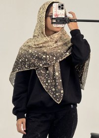 تصویر روسری نخی دست دوز 