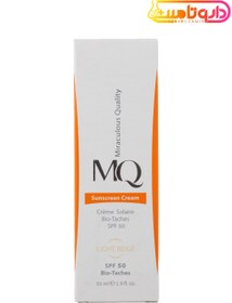 تصویر ام کیو کرم ضد آفتاب بایوتاچ SPF50 رنگی (بژ روشن) MQ Sunscreen Cream Bio-Taches SPF50 Light Beige