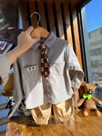 تصویر ست دوتیکه مجلسی پسرانه 1 الی 5 سال Kids Luxury OutFit