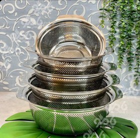 تصویر آبکش استیل 5 پارچه یونیک 