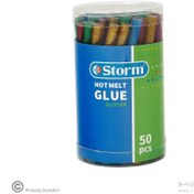 تصویر چسب حرارتی رنگی اکلیلی کوتاه باریک(50عددی) استورم کد220410 