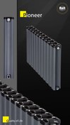 تصویر رادیاتور لوکس آنیت ، مدل پایونیر - 135 سانتیمتر معادل 19 پره / طوسی Anit Luxury Radiator, Pioneer Model