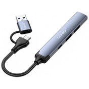 تصویر هاب usb3 چهارپورتUSB-C الدینیو مدل DS-64C 