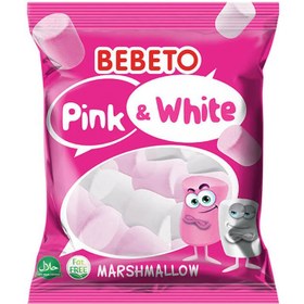 تصویر مارشمالو ببتو مدل Pink & White وزن 70 گرمی ا Bebeto Pink & White Marshmallow 70g Bebeto Pink & White Marshmallow 70g