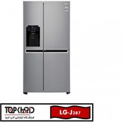 تصویر یخچال فریزر ساید بای ساید ال جی مدل J287 ا LG J287 Side By Side Refrigerator LG J287 Side By Side Refrigerator