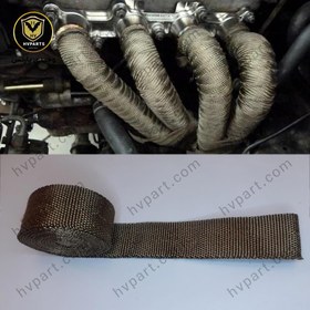 تصویر عایق نسوز هدرز اگزوز وارداتی سبز تیتانیوم Wrap titanium headers hvpart