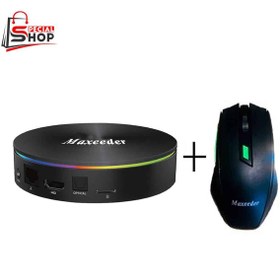 تصویر اندروید باکس مکسیدر مدل MX-AT3 JS3241 به همراه ماوس بی‌سیم Maxeeder MX-AT3 JS3241 Android Box With wireless mouse