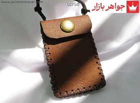 تصویر گردنی چرم طبیعی به همراه حرز امام جواد کد 68754 