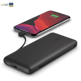 تصویر پاور بانک 10000 میلی آمپر با دو کابل لایتنینگ و USB-C بلکین مدل BPB006btBLK BPB006btBLK