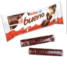 تصویر شکلات کیندر بوینو با طعم کرم فندق و شیر تازه - ۴۳ گرم - بسته ۱۵ عددی Kinder bueno