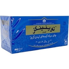 تصویر چای سیاه لیدی گری کیسه ای توینینگز 25 عددی 