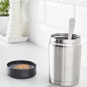 تصویر فلاسک وکیوم استیل نیم لیتری ایکیا مدل IKEA EFTERFRÅGAD IKEA EFTERFRÅGAD Food vacuum flask stainless steel 0.5 l