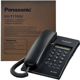 تصویر تلفن رومیزی 7703 برندPANASONIC 