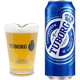 تصویر نوشیدنی آبجو بدون الکل توبورگ آبی باکس ۲۴ عددی tuborg tuborg