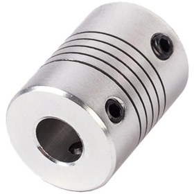 تصویر کوپلینگ انعطاف پذیر 5*5 آلومینیومی Aluminium Flexible Shaft Coupling 5mm to 5mm 19*25mm