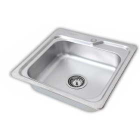 تصویر سینک ظرفشویی توکار نگین الماس مدل SA32 تک لگن سایز ۵۰ در ۵۰ 