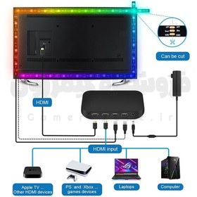 تصویر کیت همگام سازی نور پس زمینه تلویزیون مدل سینک باکس Smart HDMI 2.0b Sync Box TV Backlight Screen Color Sync Kit (WiFi) 