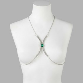 تصویر زنجیر سینه نگین‌دار سلویا کد 76 
