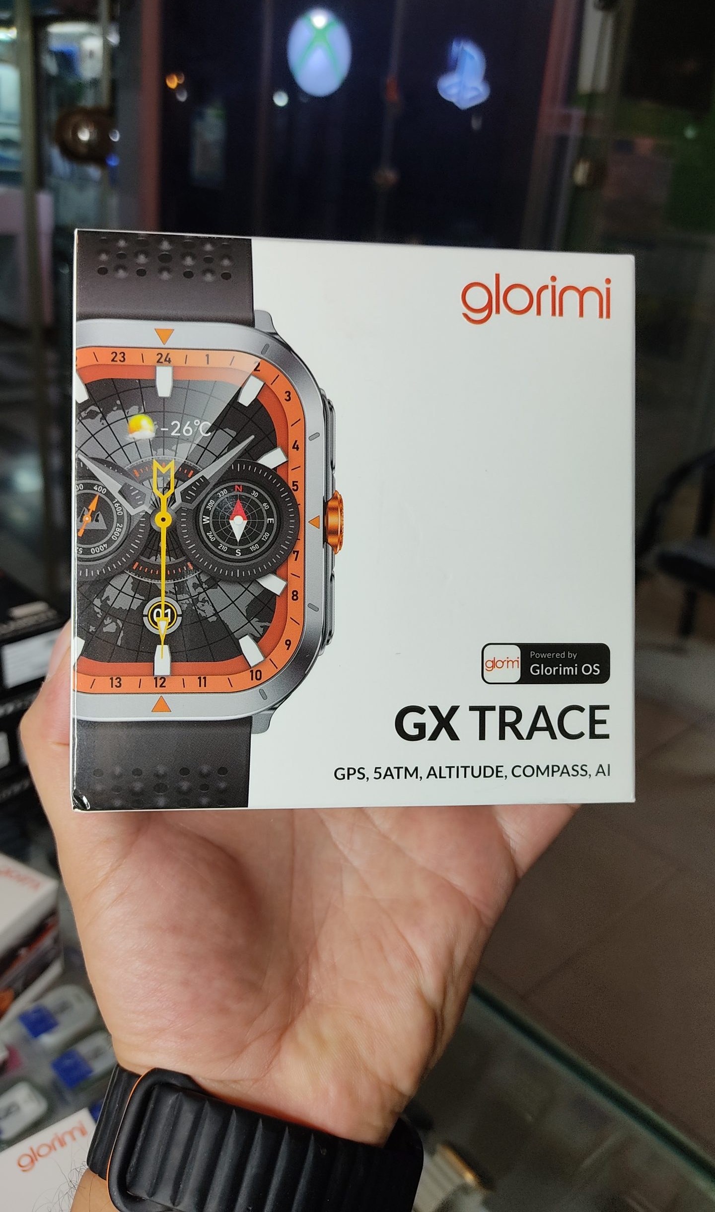 ساعت هوشمند گلوریمی مدل GX TRACE با بند سیلیکونی
