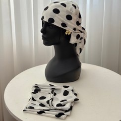 تصویر مینی اسکارف خال خالی درشت 