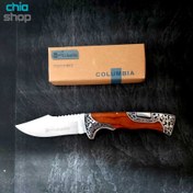 تصویر چاقوی جیبی کلمبیا مدل A3157 دسته چوبی با کیفیت بالا 