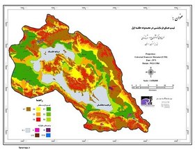 تصویر عنوان نقشه: تیپ های فرسایشی در محدوده حلقه اول در طرح جامع گردشگری پایدار شهرستانهای نی ریز ، استهبان و ارسنجان 