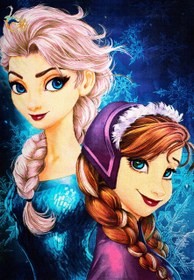 تصویر afrand machine carpet kids, Elsa and Anna design, code 119 