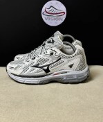 تصویر کفش کتانی مردانه مدل میزانو سفید مشکی Mizuno 