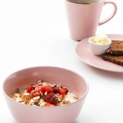 تصویر کاسه ایکیا DINERA رنگ صورتی مات 