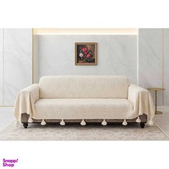 تصویر شال مبل کوکو جم مدل لیزا سایز ۳۰۰×۱۵۰ سانتی‌متر طوسی 