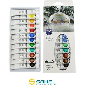 تصویر رنگ اکرولیک 12 رنگ خارجی کد 1212 