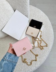 تصویر کیف دوشی زنانه سایز کوچک جنس چرم مصنوعی برند coach 