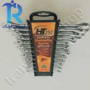 تصویر مجموعه ۱۲ عددی آچار یک سر تخت و یک سر رینگی اچ تی مدل HT0-252 