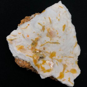 تصویر سنگ ولفنیت کلکسیونی طبیعی نارنجی رنگ Wulfenite