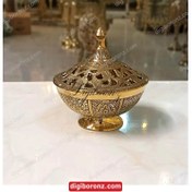 تصویر شکلات خوریی برنجی برنزی آنجل توری 6 اينچ هندی 6 inch Indian bronze angel lace eating chocolate