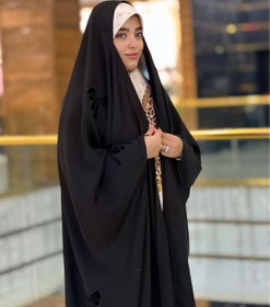 تصویر چادر گلدوزی پاپیون 