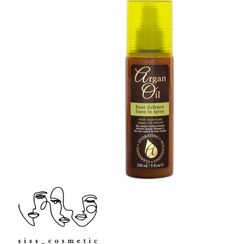 تصویر اسپری روغن آرگان ترمیم کننده و آبرسان محافظت کننده در برابر گرما حجم150 میل ARGAN OIL HEAT DEFENCE LEAVE IN SPRAY WITH MOROCCAN ARGAN OIL EXTRACT 150ml