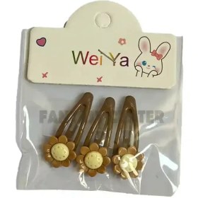 تصویر گیره مو گل‌دار 