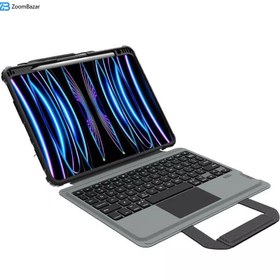 تصویر کیف کلاسوری کیبورد دار نیلکین مدل Bumper Go Keyboard مناسب برای تبلت اپل iPad Air 11 2024 / Air 10.9 2022 / Air 4 / Air 5 / Air 6 / Air 2020 