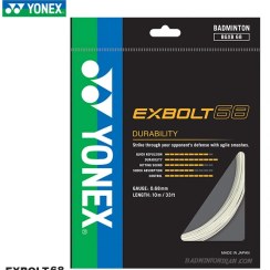 تصویر زه راکت بدمينتون يونکس YONEX EXBOLT 68-White 