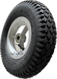 تصویر چرخ کامل بادی فرغون آلومینیومی Aluminum rim for wheelbarrows