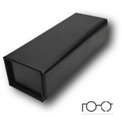 تصویر قاب عینک مگنتی رویه چرم مصنوعی رنگ مشکی 