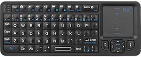 تصویر Rii K06 Mini Bluetooth Keyboard,Backlit 2.4GHz Wireless Keyboard with IR Learning, Portable Lightweight with Touchpad Compatible with Android TV Box Mac, Laptop, Windows (Bluetooth Version) 