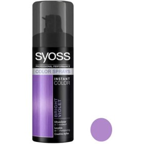 تصویر اسپری رنگ مو موقت سایوس مدل bright violet حجم 120 میلی لیتر Syoss temporary hair color spray bright violet 120ml