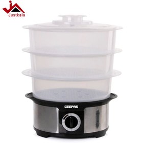 تصویر بخارپز 12 لیتری جیپاس مدل GFS63025UK Geepas GFS63025UK Food Steamer 12L Capacity